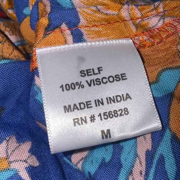 Frille Rose Boho vintage Floral Tiered Maxi Skirt women’s Size Medium - Picture 8 of 8